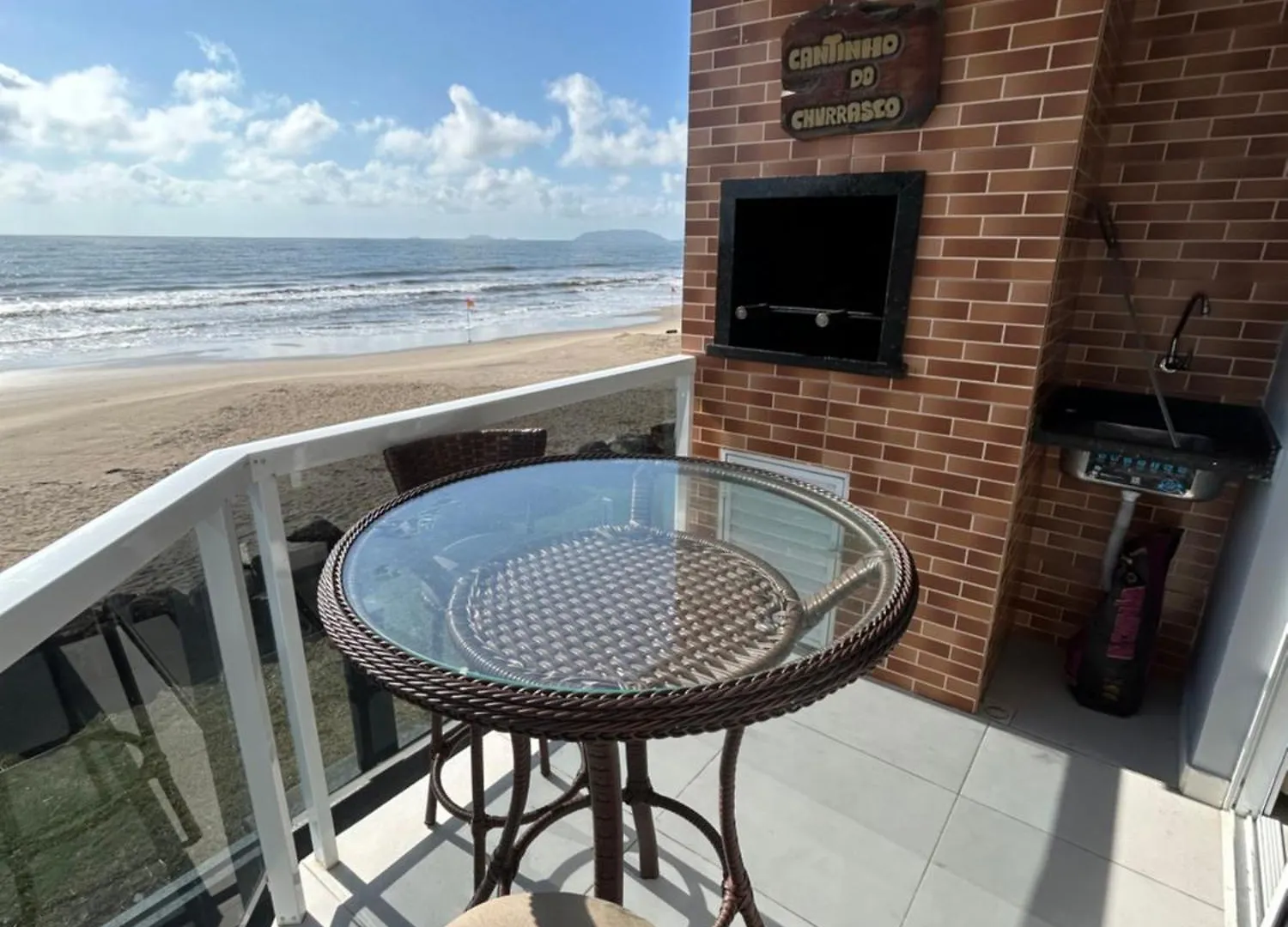 Lindo Apartamento De Frente Para O Mar 이타포아